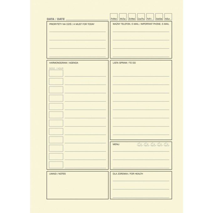 Notatnik DONAU Life, organizer, 165x230mm, 80 kart., różowy