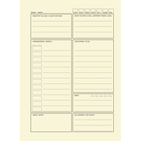 Notatnik DONAU Life, organizer, 165x230mm, 80 kart., różowy