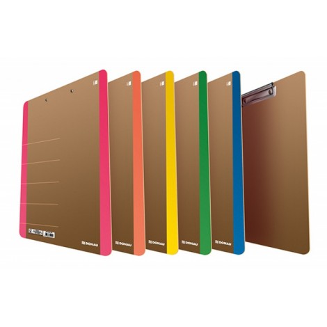 Clipboard DONAU Life, karton, A4, z klipsem, pomarańczowy