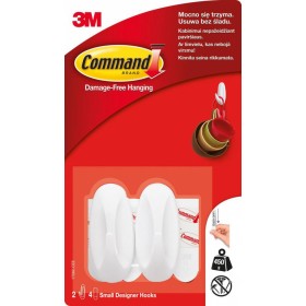 Haki wielokrotnego użytku COMMAND™ Designer (17082 PL), małe, 2 szt., białe