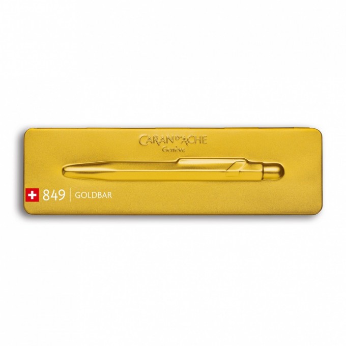 Długopis CARAN D'ACHE 849 Goldbar, M, w pudełku, złoty