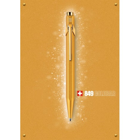 Długopis CARAN D'ACHE 849 Goldbar, M, w pudełku, złoty