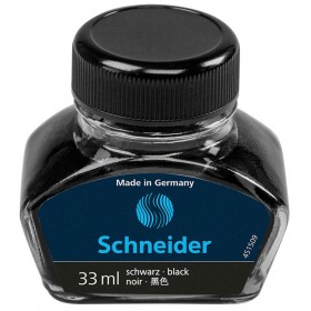 Atrament do piór SCHNEIDER, szklany kałamarz, 33ml, czarny