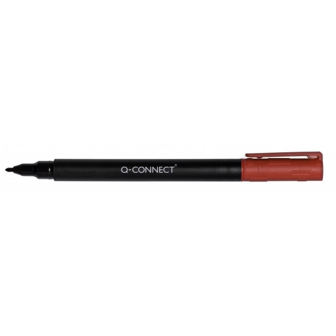 Marker do płyt CD/DVD Q-CONNECT, F, 0,6mm (linia), czerwony