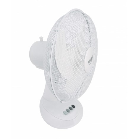 Wentylator ADLER AD 7303, biurkowy, śr. 30cm, 70W, biały