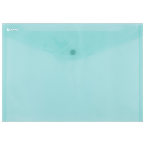 Teczka kopertowa DONAU zatrzask, PP, A4, 180mikr., zielona