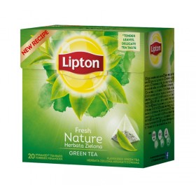 Herbata LIPTON Green Nature, piramidki, 20 torebek, zielona