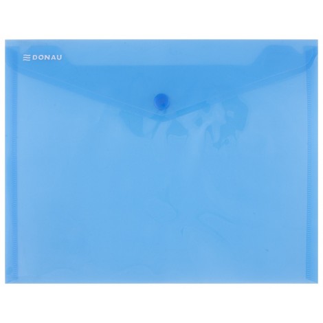 Teczka kopertowa DONAU zatrzask, PP, C5, 180mikr., niebieska