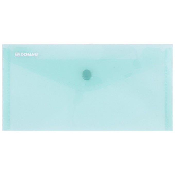 Teczka kopertowa DONAU zatrzask, PP, DL, 180mikr., zielona