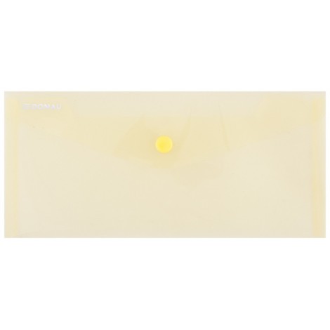 Teczka kopertowa DONAU zatrzask, PP, DL, 180mikr., żółta