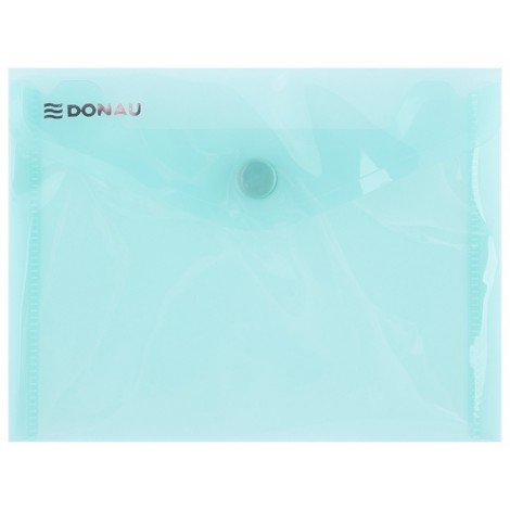 Teczka kopertowa DONAU zatrzask, PP, A6, 180mikr., zielona