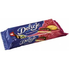Ciastka DELICJE SZAMPAŃSKIE, 147 g, wiśniowe
