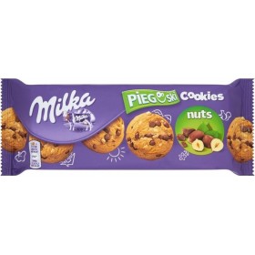 Ciastka Pieguski MILKA, 135 g, czekoladowe z orzechami