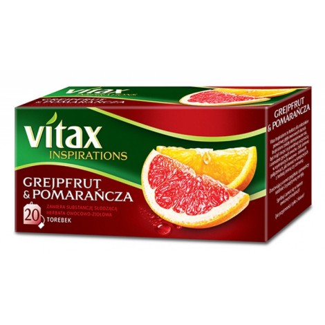 Herbata VITAX INSPIRATIONS, grejpfrut i pomarańcza, 20 torebek