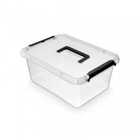 Pojemnik do przechowywania MOXOM Simple box, 12,5l, z rączką, transparentny