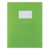 Teczka z gumką DONAU, PP, A4, 480mikr., 3-skrz., półtransparentna zielona