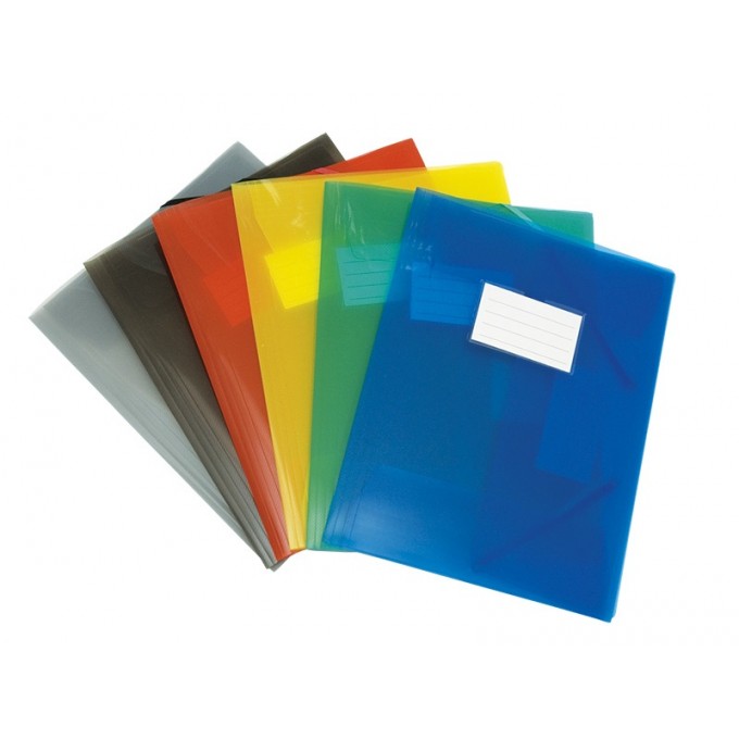 Teczka z gumką DONAU, PP, A4, 480mikr., 3-skrz., półtransparentna zielona