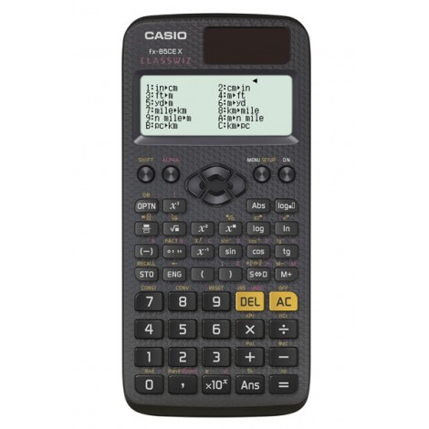 Kalkulator naukowy CASIO FX-85CEx, 379 funkcji, 77x166mm, czarny