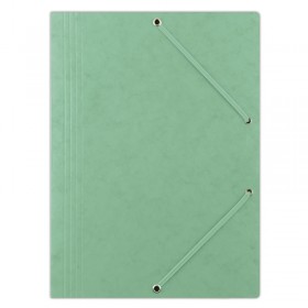Teczka z gumką DONAU, preszpan, A4, 390gsm, 3-skrz., zielona