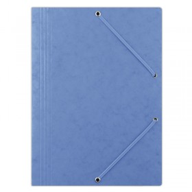 Teczka z gumką DONAU, preszpan, A4, 390gsm, 3-skrz., niebieska