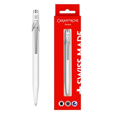 Długopis CARAN D’ACHE 849 Gift Box White, biały