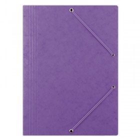Teczka z gumką DONAU, preszpan, A4, 390gsm, 3-skrz., fioletowa