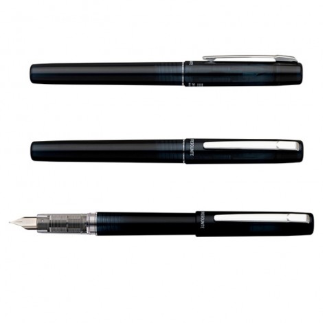 Pióro wieczne Platinum Prefounte Graphite Blue, F, w plastikowym opakowaniu, na blistrze, granatowe