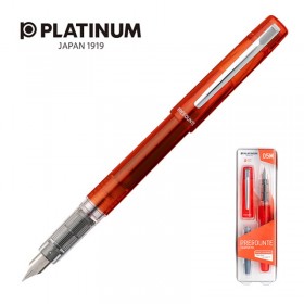 Pióro wieczne Platinum Prefounte Vermilion Orange, M, w plastikowym opakowaniu, na blistrze, pomarańczowe