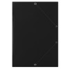 Teczka z gumką DONAU, karton, A4, 400gsm, 3-skrz., czarna