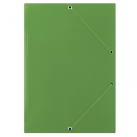 Teczka z gumką DONAU, karton, A4, 400gsm, 3-skrz., zielona