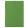 Teczka z gumką DONAU, karton, A4, 400gsm, 3-skrz., zielona