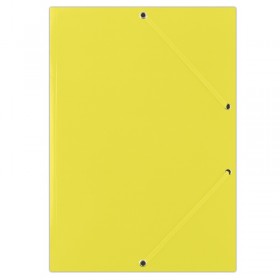 Teczka z gumką DONAU, karton, A4, 400gsm, 3-skrz., żółta