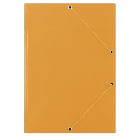 Teczka z gumką DONAU, karton, A4, 400gsm, 3-skrz., pomarańczowa
