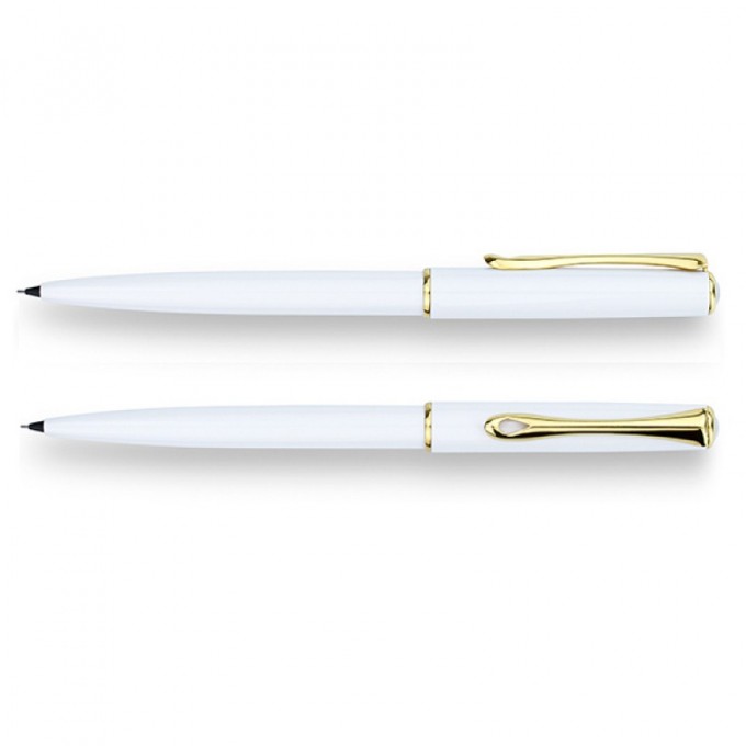 Ołówek automatyczny DIPLOMAT Traveller, 0,5mm, biały/złoty