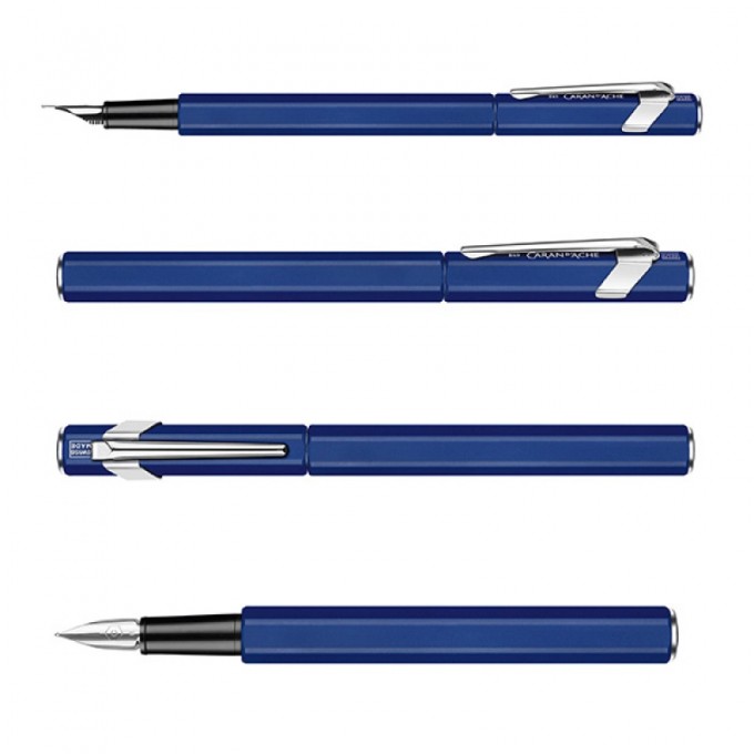 Pióro wieczne CARAN D'ACHE 849, F, niebieskie