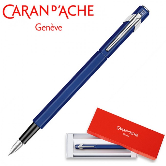 Pióro wieczne CARAN D'ACHE 849, F, niebieskie