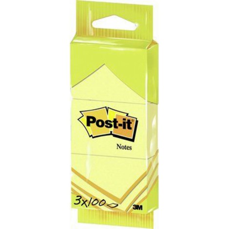 Bloczki samoprzylepne Post-it® (6810), 38x51mm, 3x100 kart., żółte