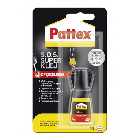 Klej z pędzelkiem SUPER PATTEX S.O.S., 5g