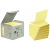 Ekologiczne karteczki samoprzylepne Post-it® Z-Notes (R330-1B), 76x76mm, 6 bl. x 100 kart., żółte