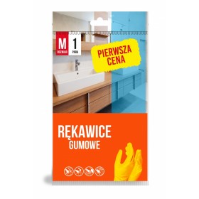 Rękawice gumowe FIXI, rozmiar M, 1 para, żółte