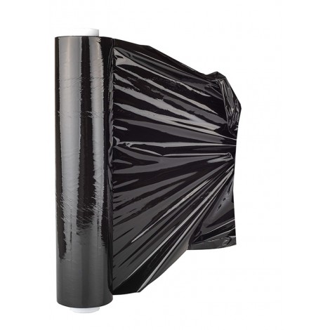 Folia stretch OFFICE PRODUCTS RĘCZNA, 2,5kg netto, szer. 500mm, gr. 23µm, czarna