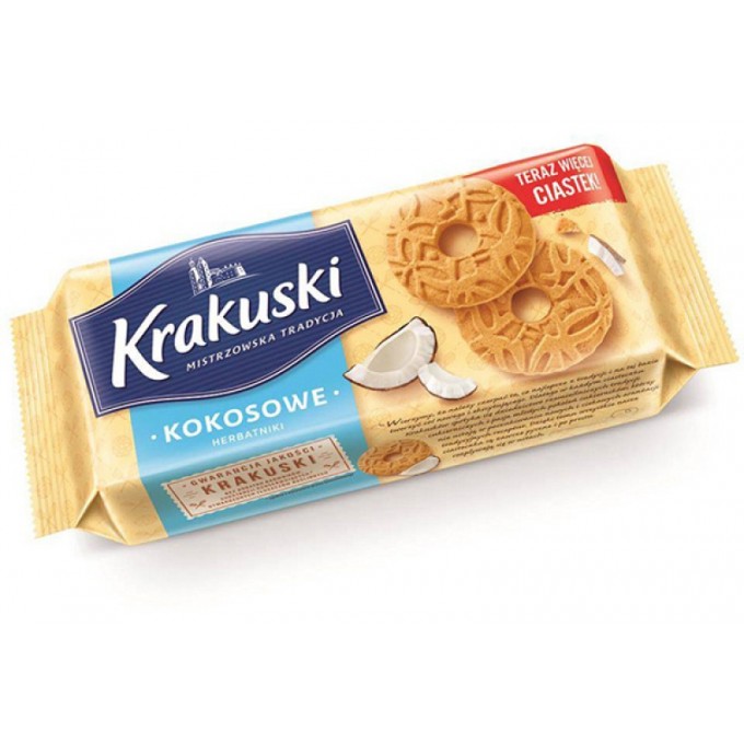 Ciastka KRAKUSKI, kokosowe, 163g