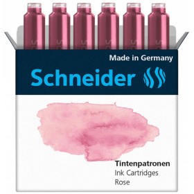 Naboje do piór SCHNEIDER, 6 szt., rose / pudrowy róż