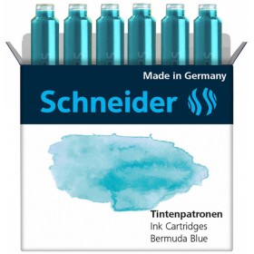Naboje do piór SCHNEIDER, 6 szt., bermuda blue / morski