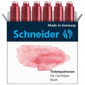 Naboje do piór SCHNEIDER, 6 szt., blush / ciemnoróżowy