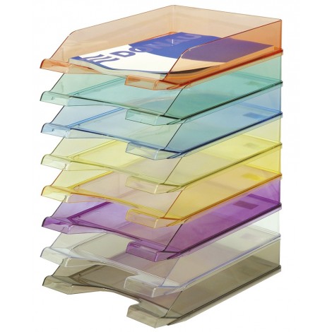 Szufladka na biurko DONAU, polistyren, A4, standard, pomarańczowa