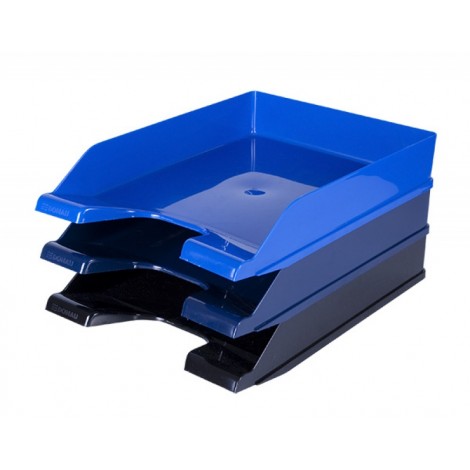 Szufladka na biurko DONAU, polistyren/PP, A4, standard, niebieska