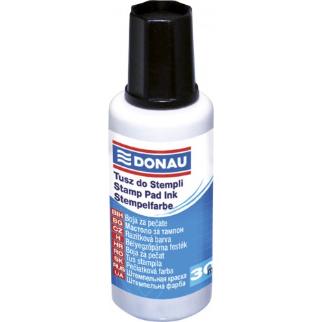 Tusz do pieczątek DONAU, 30ml, czarny