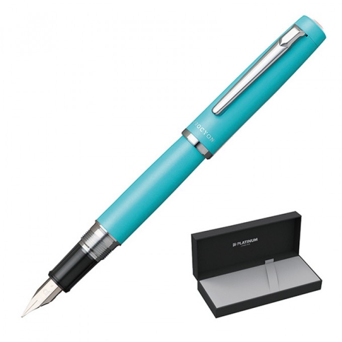 Pióro wieczne PLATINUM Procyon Turquoise Blue, M, turkusowe