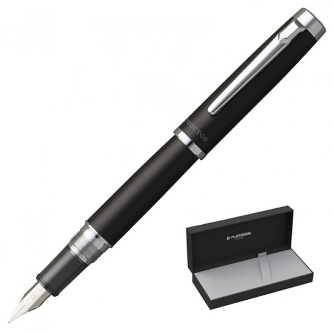 Pióro wieczne PLATINUM Procyon Luster Black Mist, M, czarne